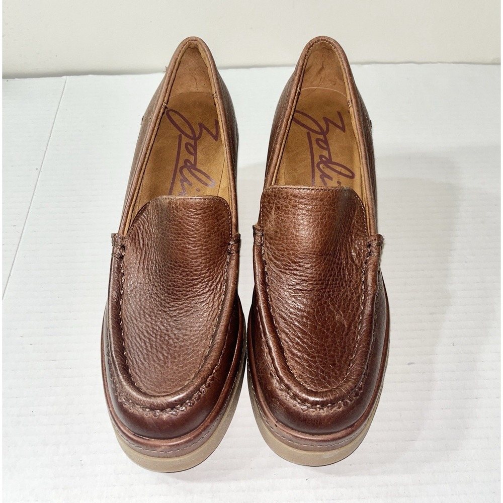 NWOB Zodiac Platform Loafers Womens 8 Brown Leather Dorit Light Academia Preppy - Picture 2 of 10